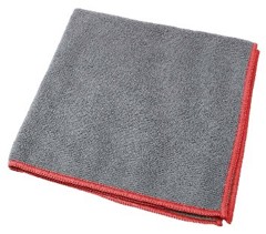 Chiffon microfibres ECO gris/rouge