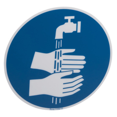 Gebotszeichen Hände waschen