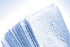 Asciugamano di carta con piaga a V, cellulosa