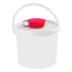 Seau / Distributeur blanc (couvercle inclus)