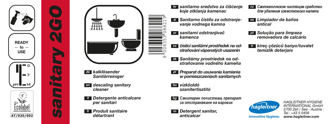 Label sanitary 2GO